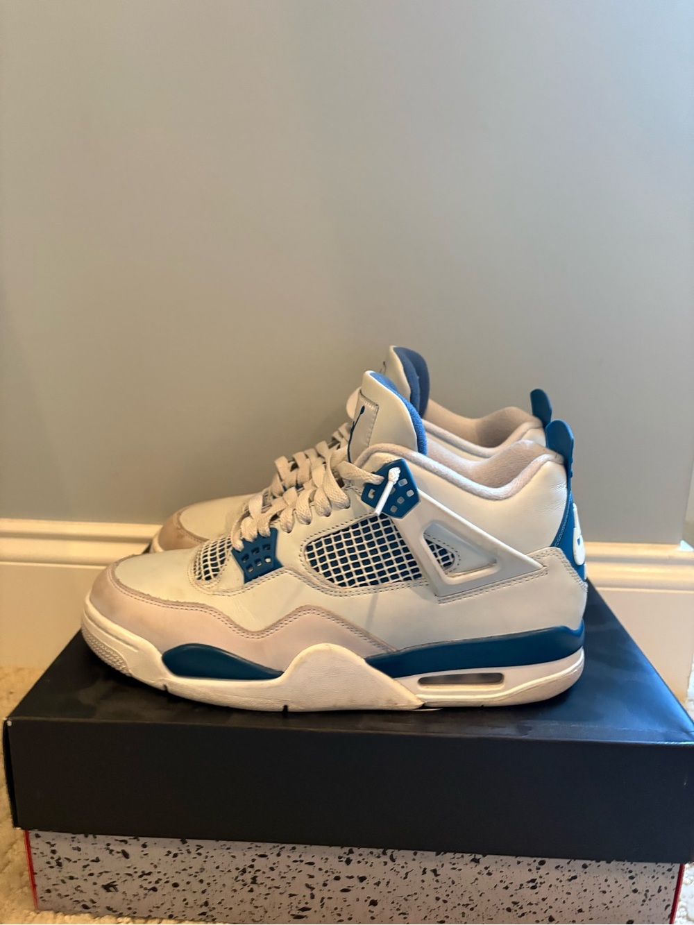 Air Jordan 4 Retro White Teal - Men’s Shoes